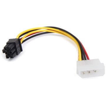 CE313 - VCOM power adapter 6 pin PCIe power to 4 pin internal power 6 in