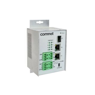 CNFE3FX1TX2C8RX/M - Comnet ComFit 2-Ports 10/100/1000BASE-TX Ethernet and 1-Port SFP DIN Rail-mountable Hardened Network Switch with 8 Contact Output