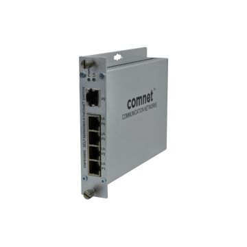 CNFE5SMS - Comnet 5-Ports 10/100/1000BASE-TX Ethernet DIN Rail-mountable Self-managed Network Switch