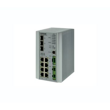 CNGE3FE8MSPOEHO - Comnet 8-Ports 10/100/1000BASE-TX Ethernet Layer 2+ DIN Rail-mountable Managed Hardened Network Switch with 3-Ports SFP