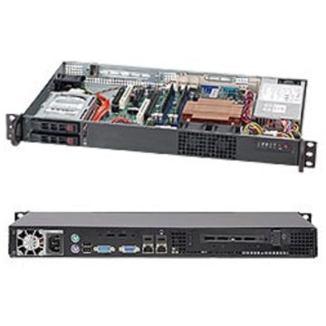 CSE-510T-203B - Supermicro 200W 1U High-Efficiency Low Noise 2.5Drive Bay Black