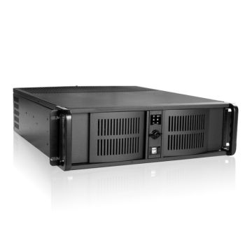 D-300-FS - iStarUSA Rack Mount 3U Black NO PS 1 2 (5)Drive LED USB FAN