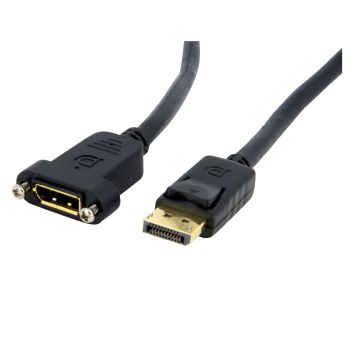 DPPNLFM3 - Startech 3Ft Panel Mount Displayport Cable (Male To Female); 4K X 2K Video (3840X2400P 60