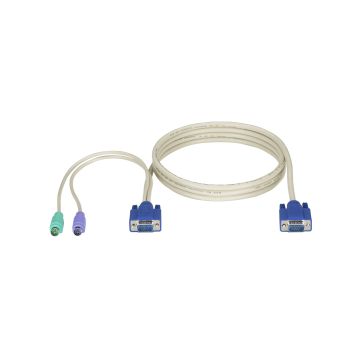 EHN70001-0006 - Black Box Kvm Cpu Cable - Ec Series And Dt Low Profile Series, Vga, Ps/2, 6-Ft. (1.8-M)