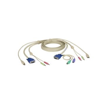 EHN7002021-0006 - Black Box Kvm Cpu Cable - Dt Pro Ii Series, Vga, Ps/2, Audio, 6-Ft. (1.8-M)