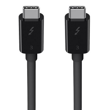 F2CD084BT0.5MBK - Belkin 0.5M 40Gbit/S Black Thunderbolt Cable