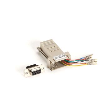 FA4509F-GY - Black Box Db9 Female To Rj45F Modular Adapter Kit With Thumbscrews Gray