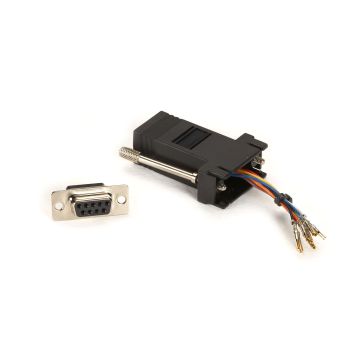 FA4509M-BK - Black Box Db9 Male To Rj45F Modular Adapter Kit With Thumbscrews Black
