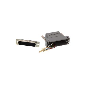 FA4525M-BK - Black Box Modular Adapter Kit - Db25M To Rj45F With Thumbscrews Black