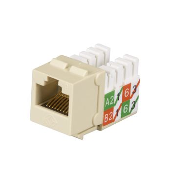 FMT632-R3 - Black Box Cat6 Keystone Jack - Unshielded, 110 Punchdown Type, Taa, Ivory, Gsa, Taa