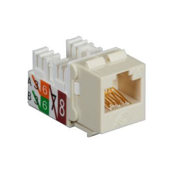 FMT635-R3 - Black Box Cat6 Keystone Jack - Unshielded, 110 Punchdown Type, Taa, Office White, Gsa, Taa