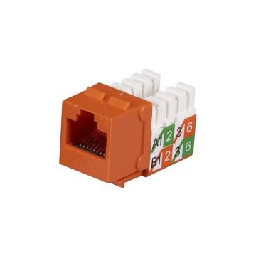 FMT926-R2 - Black Box Cat5E Keystone Jack - Unshielded, Orange, Gsa, Taa