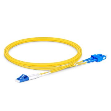 FOSM-005M-SCLC - Black Box Os2 9/125 Singlemode Fiber Optic Patch Cable - Ofnr Pvc, Sc To Lc, Yellow, 5-M (