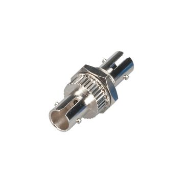 FOT109 - Black Box Fiber Optic Coupling - Multimode, Simplex, Bronze Sleeve, Round, St-St, Silver,