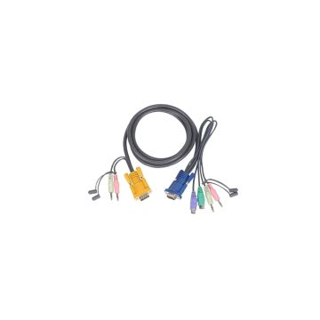 G2L5302P - Iogear Keyboard / Video / Mouse / Audio Cable - Db-15, Mini-Phone 3.5 Mm - 6 Pin Ps/2,