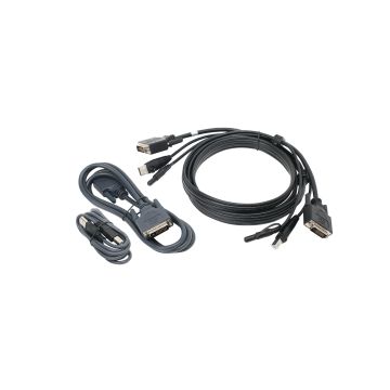 G2L7203UTAA3 - Iogear 10 Ft. Dual View Dvi, Usb Kvm Cable Kit With Audio (Taa)