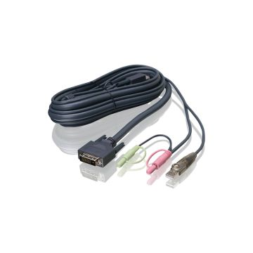 G2L7D03U - Iogear Iogears Dvi-D Single Link, Usb 2.0 Kvm Cable Provides Ten Feet Of Digital Video