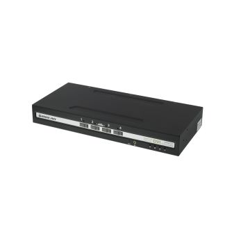 GCS1224TAA4C - Iogear 4-Port Dual View Dvi Pp4.0 Secure Kvm Switch W/Audio And Cac Supports.Taa Compli