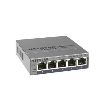 GS105Ev2 - Netgear 5-Ports 10/100/1000BASE-T Ethernet Desktop Plus Switch