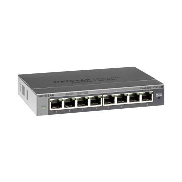 GS108Ev3 - Netgear 8-Ports 10/100/1000BASE-T Ethernet Desktop Plus Switch
