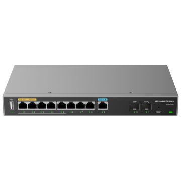 GWN7003 - Grandstream GWN7000 Series 9-Ports 10/100/1000BASE-T Ethernet Rack-mountable VPN Router with 2-Ports SFP