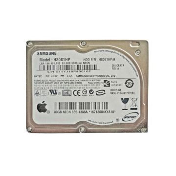 HS081HB/A - Samsung Spinpoint N2B 80GB 4200RPM ATA-100 (ZIF) 2MB Cache 1.8-inch Internal Hard Disk Drive