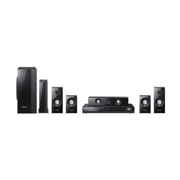 HT-C650W - Samsung 5.1 Home Theater System 1000 W RMS DVD Player Dolby Digital, DTS, Dolby Pro Logic, Dolby Pro Logic II DVD+RW, DVD-RW, CD-RW AVI, DivX, DVD Video, MPEG-4, WMV HDMI USB iPod Supported