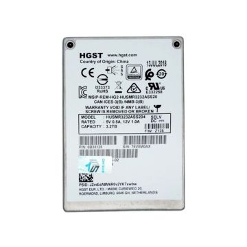 HUSMR3232ASS204 - HGST Ultrastar DC SS300 Series 3.2TB SAS 12Gb/s 3D NAND MLC (SE / PLP) 2.5-inch Solid State Drive (SSD)