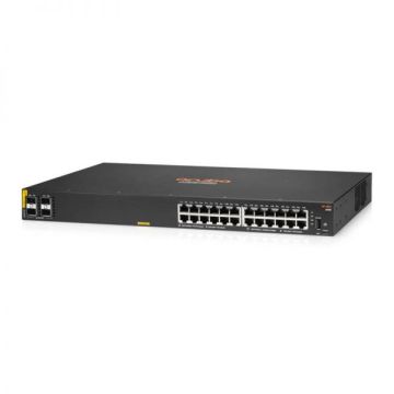 JL677A - HPE Aruba CX 6100 Series 24-Ports 10/100/1000BASE-T Class4 Ethernet Layer 2 Rack-mountable Managed Network Switch with 4-Ports SFP+