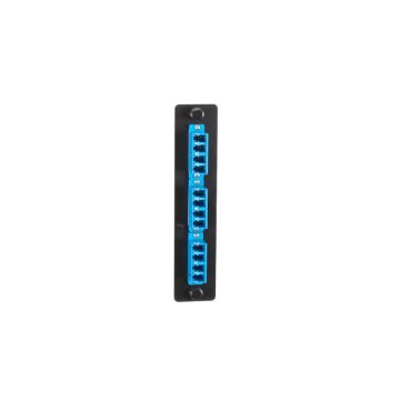 JPM450B - Black Box Low-Density Multimode Fiber Adapter Panel - Ceramic Sleeve, (3) St Duplex, Beige