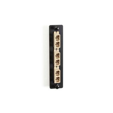 JPM451B - Black Box Low-Density Multimode Fiber Adapter Panel - Ceramic Sleeve, (3) Sc Duplex, Beige