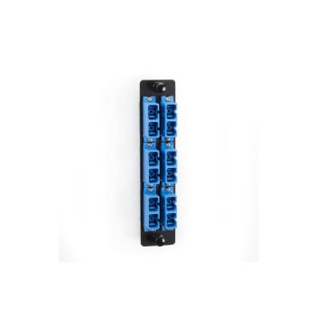 JPM461C - Black Box High-Density Single-Mode Fiber Adapter Panel - Ceramic Sleeve, (6) Sc Duplex, Bl