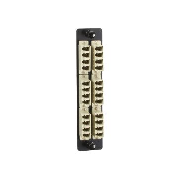 JPM467B-R2 - Black Box High-Density Multimode Fiber Adapter Panel - Ceramic Sleeve, (12) Lc Duplex, Bei