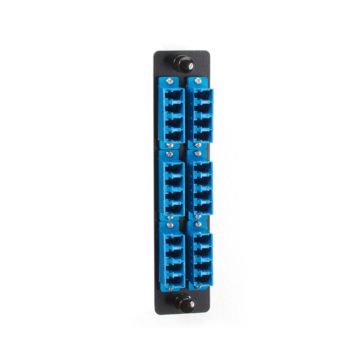 JPM467C-R2 - Black Box High-Density Single-Mode Fiber Adapter Panel - Ceramic Sleeve, (12) Lc Duplex, B
