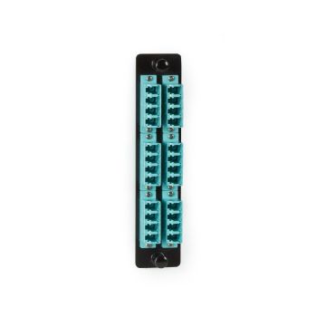 JPM468C - Black Box High-Density 10G Multimode Fiber Adapter Panel - Ceramic Sleeve, (12) Lc Duplex,