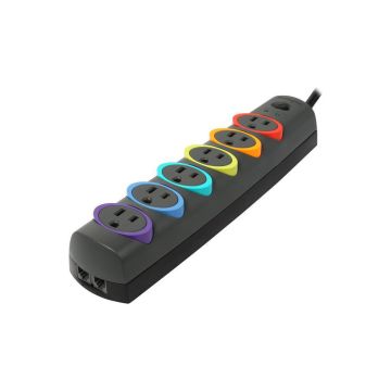 K62147NA - Kensington Computer Smartsockets Standard Surge 6 Outlet 7Ft