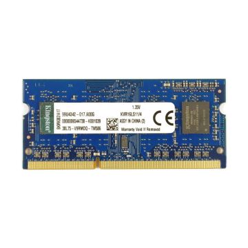 KVR16LS11/4 - Kingston 4GB 1600MHz DDR3 PC3-12800 Non-ECC CL11 204-Pin (LV) SoDimm 1.35V Single Rank x8 Memory Module