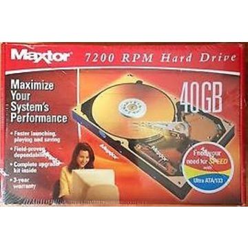 L01J040 - Maxtor DiamondMax 40GB 3.5 Internal Hard Drive - Retail - ATA/133 (ATA-7) - 7200 rpm - 2 MB Buffer