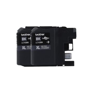 LC1032PKS - Brother High-Yield 600 Pages Black Ink Cartridge (Pack of 2) for DCP-J152W and MFC-J285DW