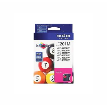 LC201M - Brother Standard-Yield 260 Pages Magenta Toner Cartridge for MFC-J460DW MFC-J480DW and MFC-J485DW