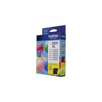 LC203Y - Brother High-Yield 550 Pages Yellow Ink Cartridge for MFC-J4320DW MFC-J4420DW and MFC-J460DW