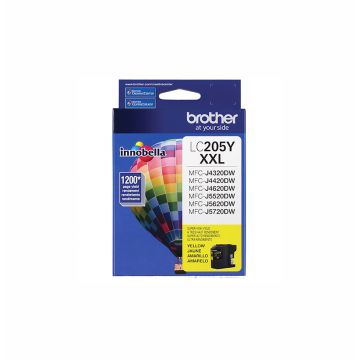 LC205Y - Brother Super High-Yield 1200 Pages Yellow Ink Cartridge for MFC-J4320DW MFC-J4420DW and MFC-J5720DW