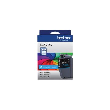 LC401XLCS - Brother High-Yield 500 Pages Cyan Ink Cartridge for MFC-J1010DW MFC-J1012DW and MFC-J1170DW