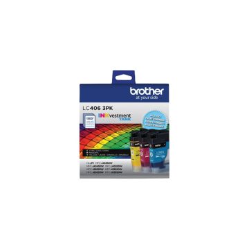 LC4063PKS - Brother Standard-Yield 1500 Pages Cyan Magenta Yellow Ink Cartridge (Pack of 3) for MFC-J4335DW MFC-J4345DW XL and MFC-J4535DW