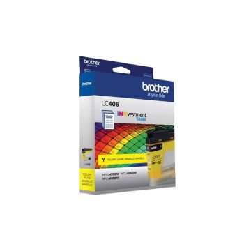 LC406YS - Brother Standard-Yield 1500 Pages Yellow Ink Cartridge for MFC-J4335DW MFC-J4345DW XL and MFC-J4535DW