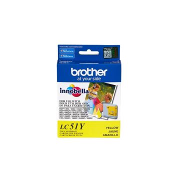 LC51Y - Brother Standard-Yield 400 Pages Yellow Ink Cartridge for DCP-130C DCP-350C and MFC-845CW