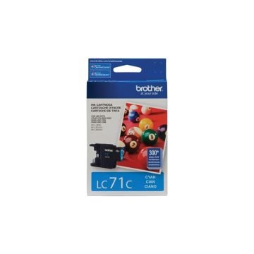 LC71C - Brother Standard-Yield 300 Pages Cyan Ink Cartridge for MFC-J280W MFC-J425W and MFC-J430W