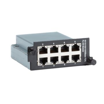 LE2720C - Black Box Gigabit Ethernet (1000-Mbps) Hardened Temperature Switch Module - (8) 10/100/100