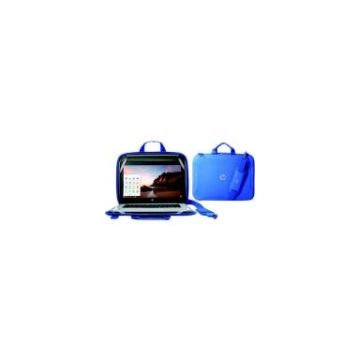 M7U13UT - HP Always-On Carrying Case for 11" Chromebook, Notebook Blue Damage Resistant, Drop Resistant, Slip Resistant Rubber Feet Shoulder Strap, Handle, Hand Grip