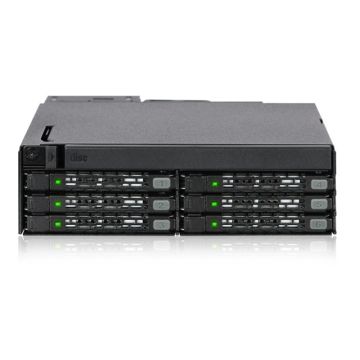 MB606SPO-B - Icy Dock CS 6x2.5 SAS SATA SSD HDD & Ultra Slim ODD Cage f 5.25B